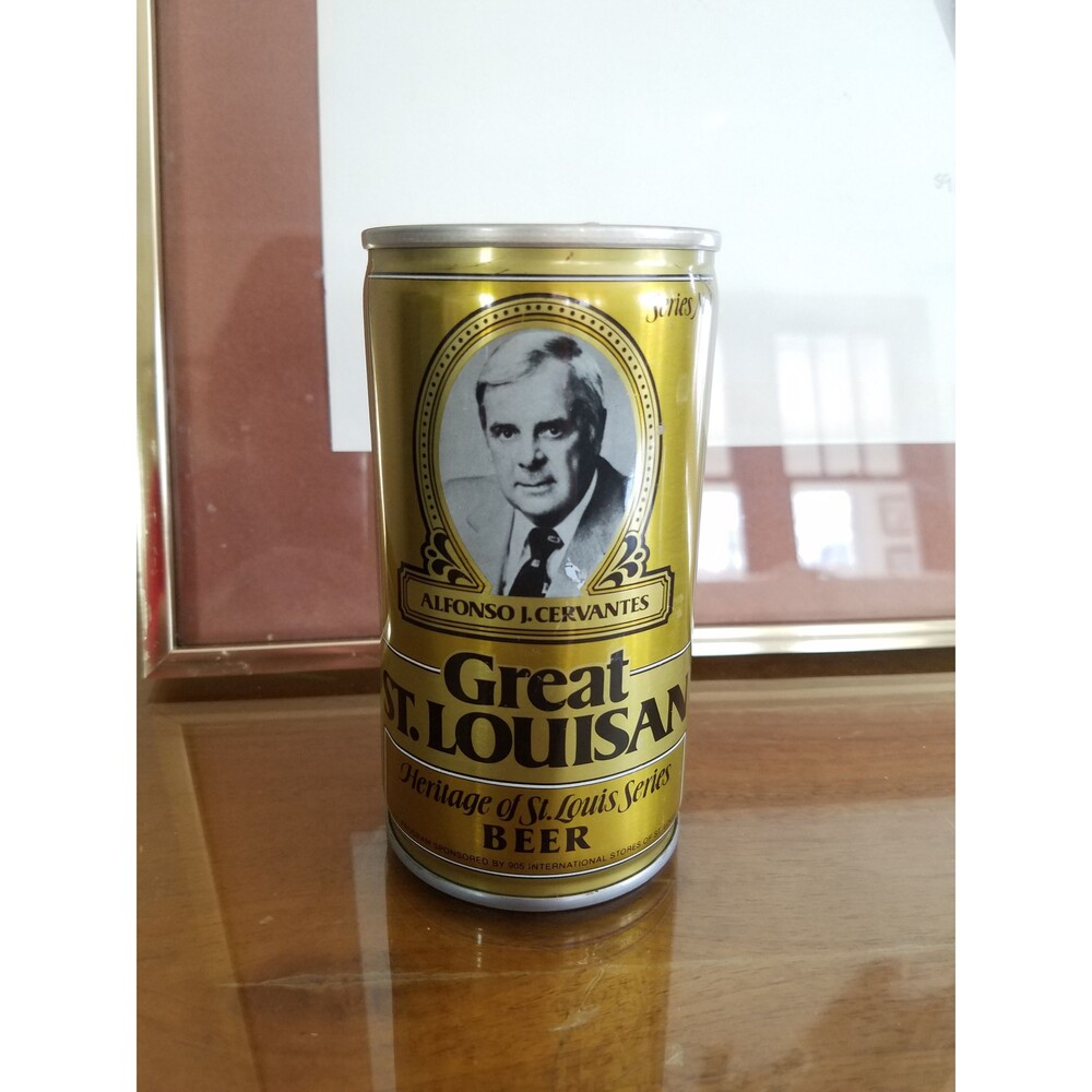 Vintage Alfonso J. Cervantes Beer Can, Great St. Louisan Series, Collectible